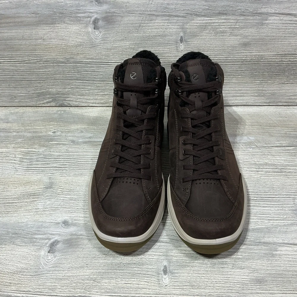 ECCO Byway 2.0 Waterproof Lace-up Boots Brown Leather Size EU 46 12-12.5 US NEW